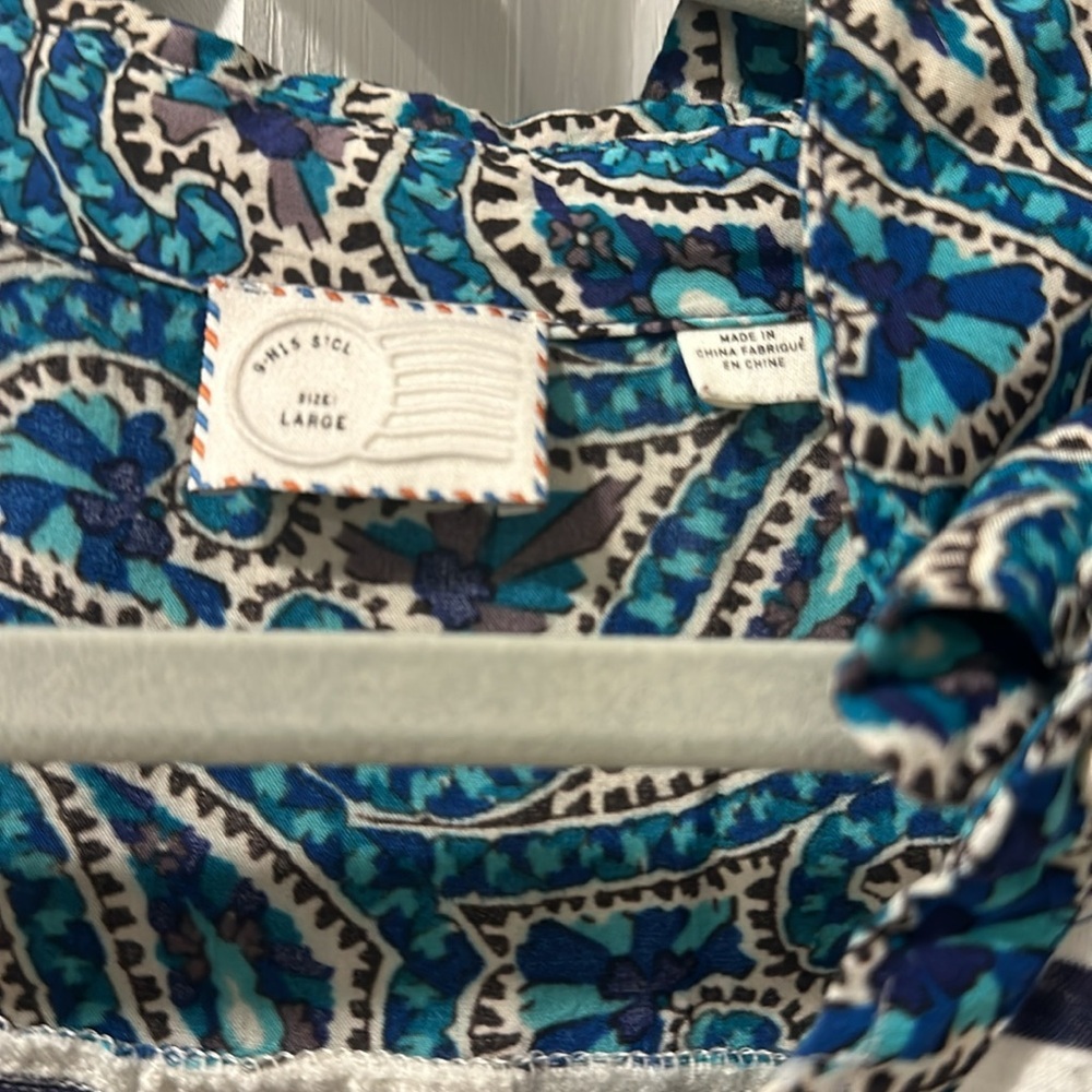 Anthropologie Mixed Media Blouse | Striped & Paisley Contrast Top | Boho Chic - Picture 6 of 9